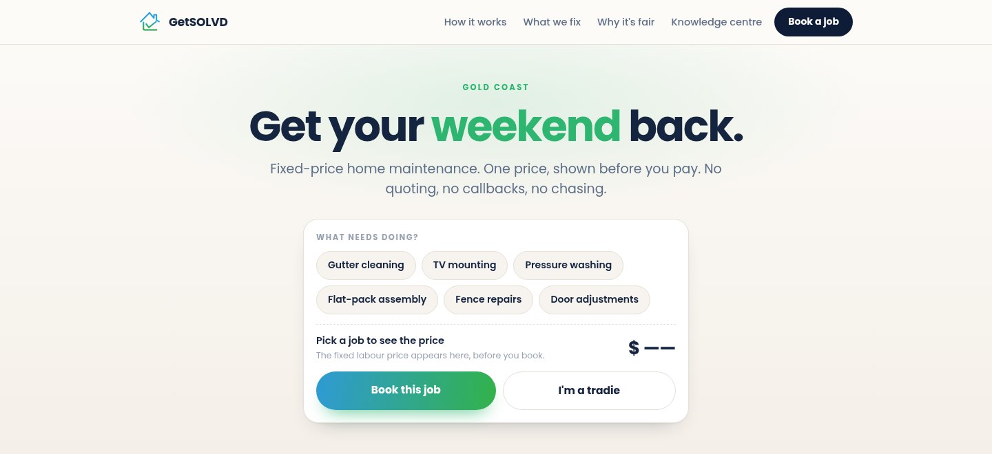 GetSOLVD website home page